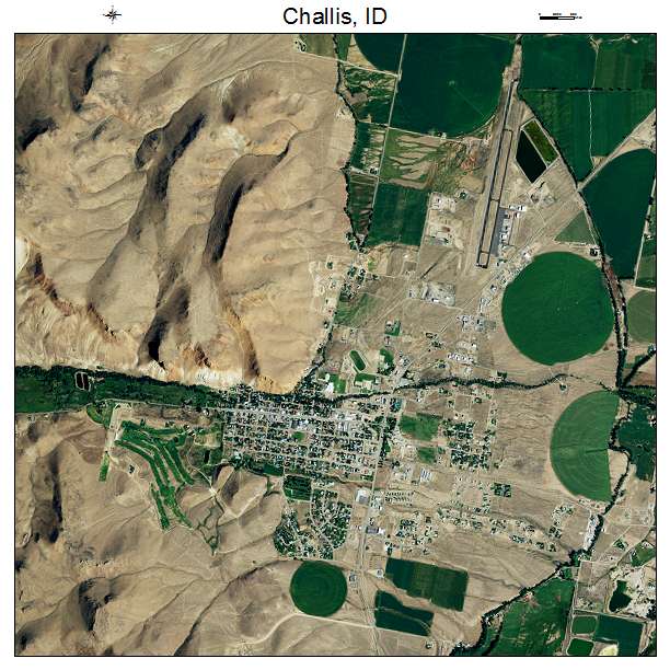 Challis, ID air photo map