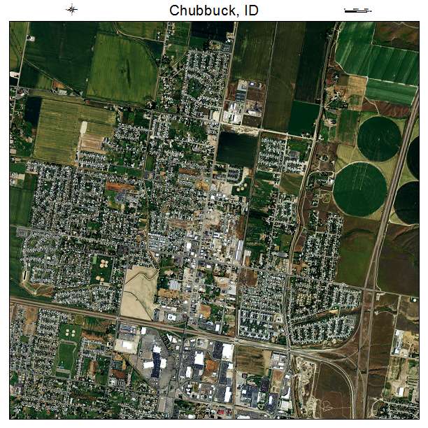 Chubbuck, ID air photo map