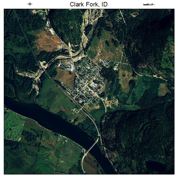 Clark Fork, ID air photo map