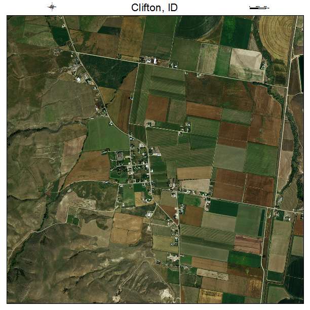 Clifton, ID air photo map