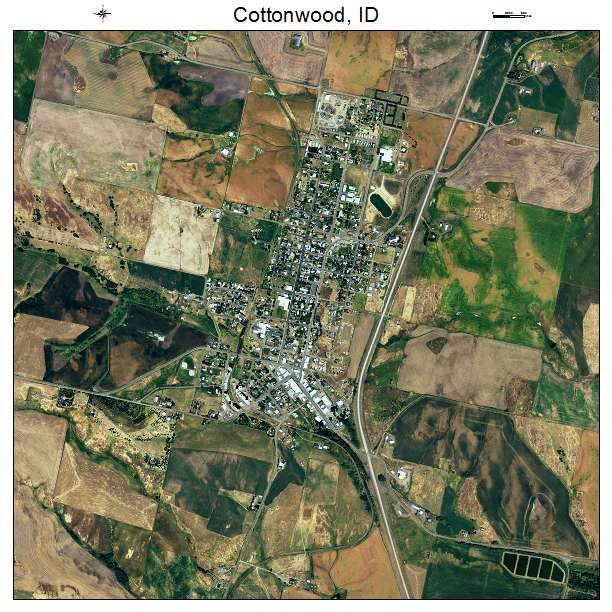 Cottonwood, ID air photo map