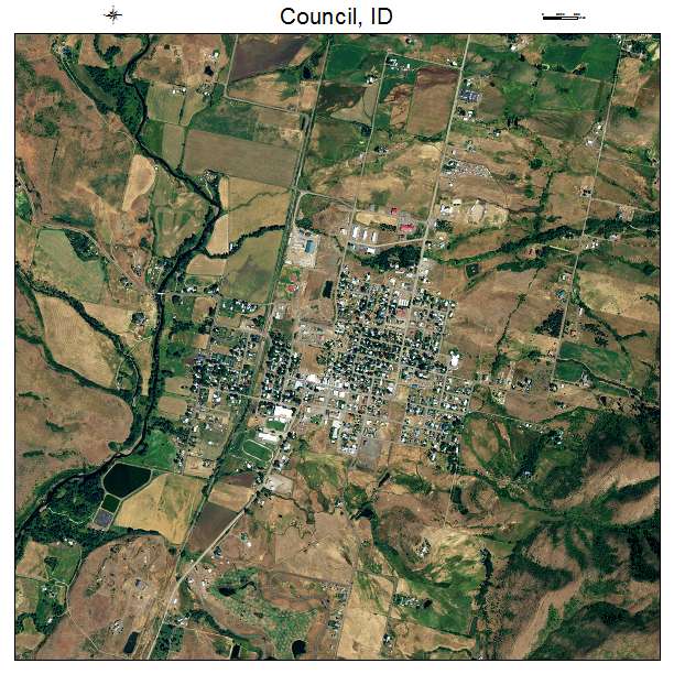 Council, ID air photo map