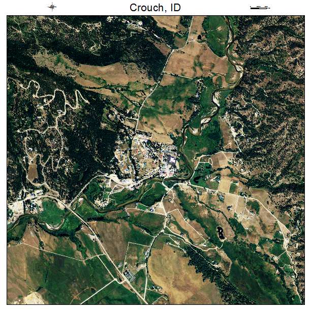 Crouch, ID air photo map