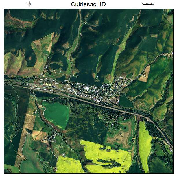Culdesac, ID air photo map