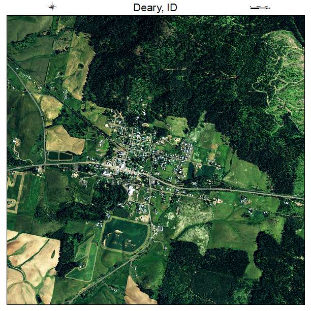 Deary, ID air photo map