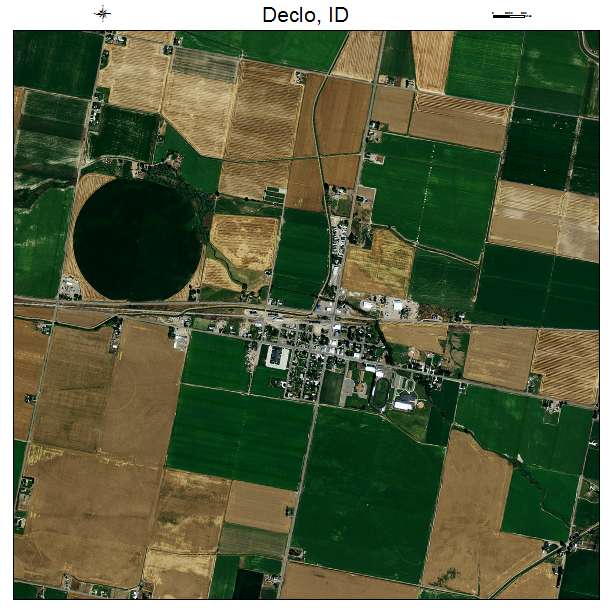 Declo, ID air photo map