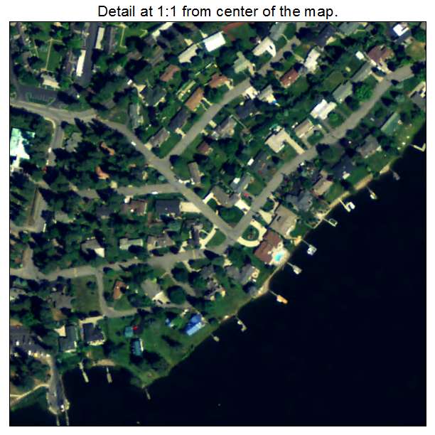 Fernan Lake Village, Idaho aerial imagery detail