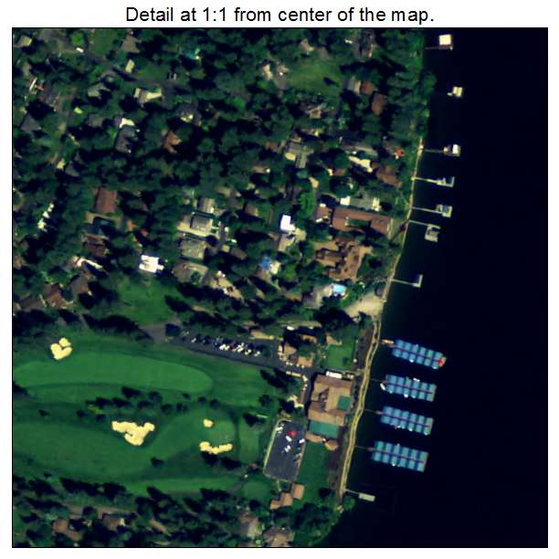 Hayden Lake, Idaho aerial imagery detail