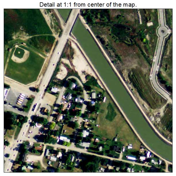 Horseshoe Bend, Idaho aerial imagery detail
