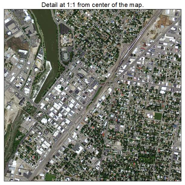 Idaho Falls, Idaho aerial imagery detail