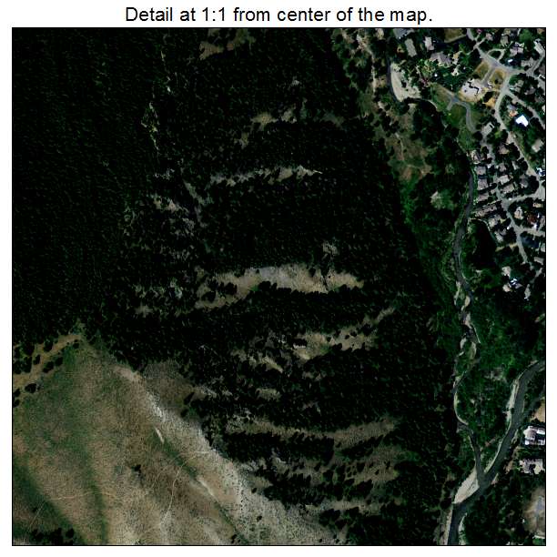 Ketchum, Idaho aerial imagery detail