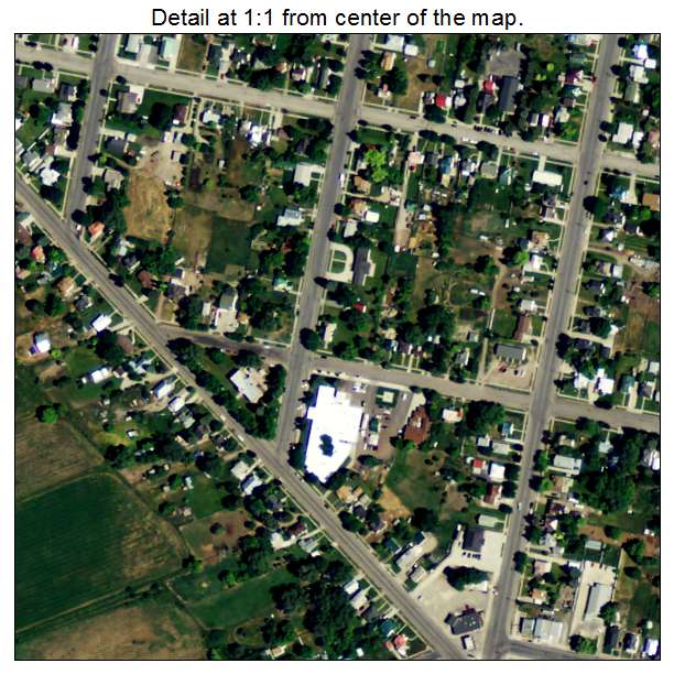 Malad City, Idaho aerial imagery detail