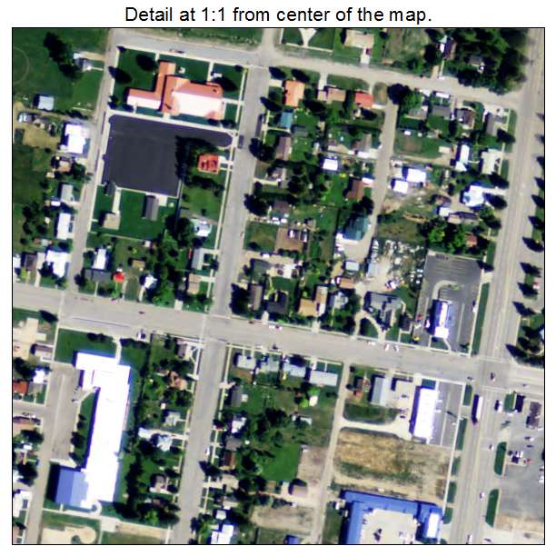 Montpelier, Idaho aerial imagery detail