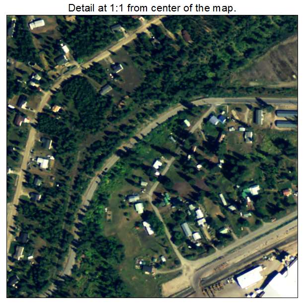 Moyie Springs, Idaho aerial imagery detail