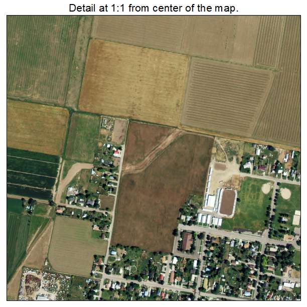 Preston, Idaho aerial imagery detail