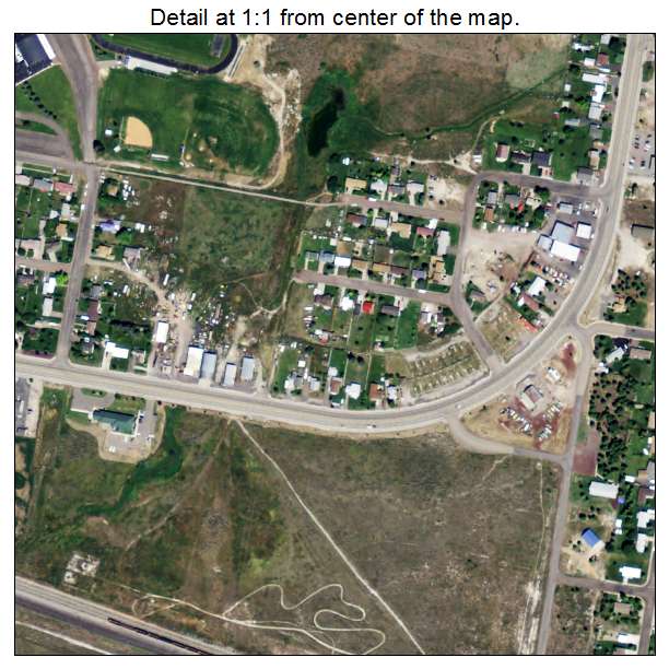 Soda Springs, Idaho aerial imagery detail