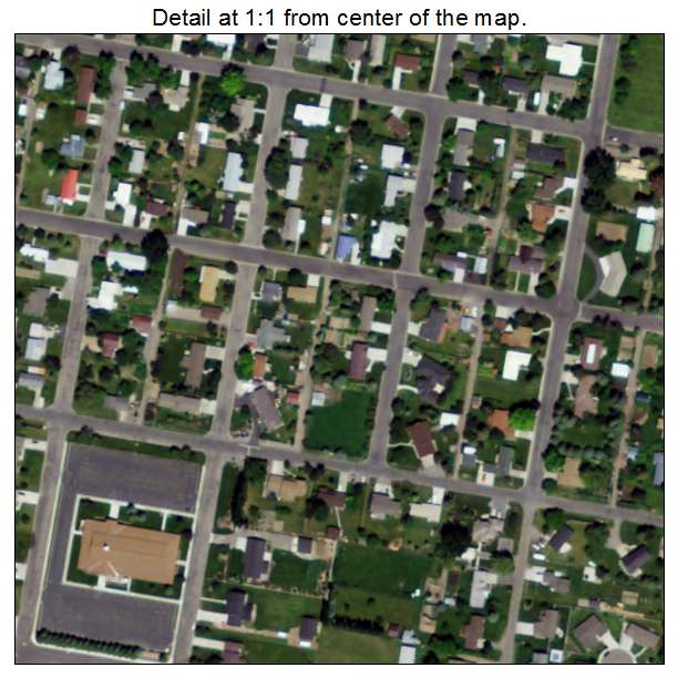 Sugar City, Idaho aerial imagery detail