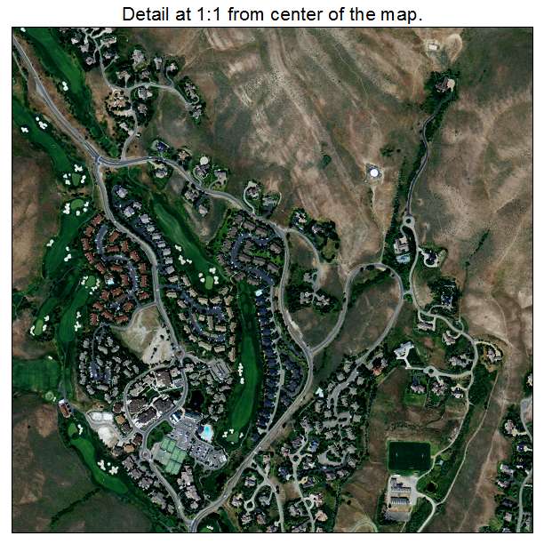 Sun Valley, Idaho aerial imagery detail