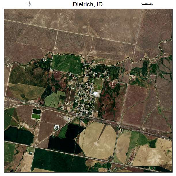 Dietrich, ID air photo map