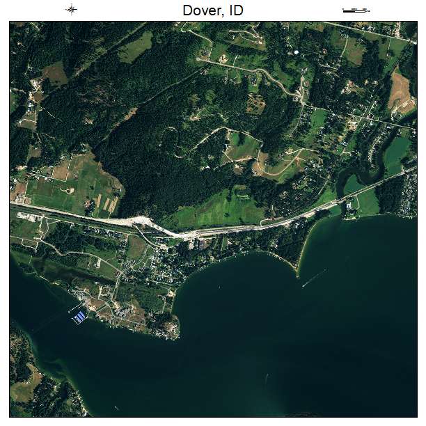 Dover, ID air photo map