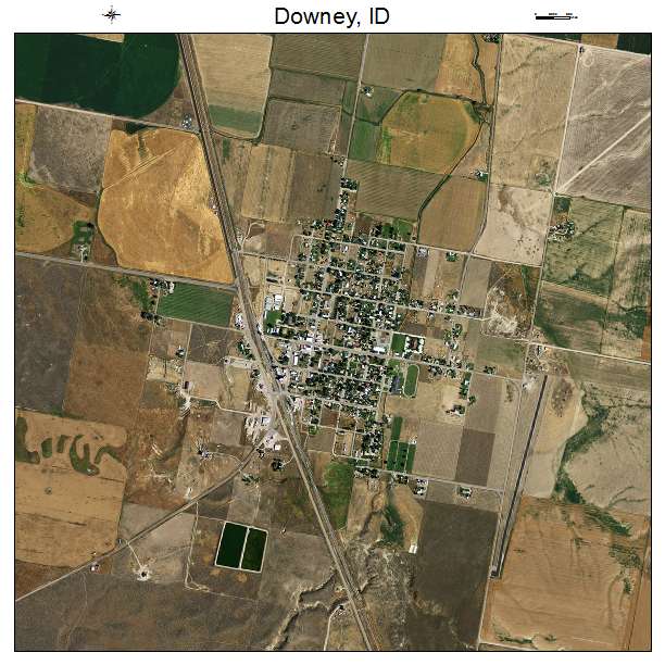 Downey, ID air photo map