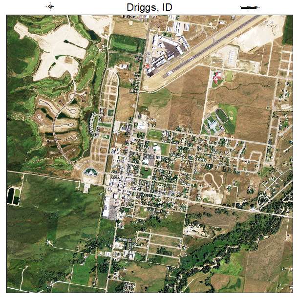 Driggs, ID air photo map