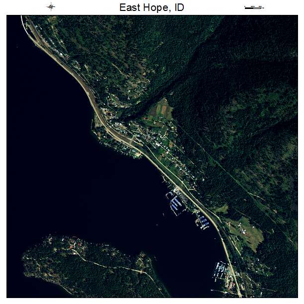 East Hope, ID air photo map