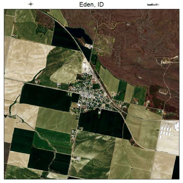 Eden, ID air photo map