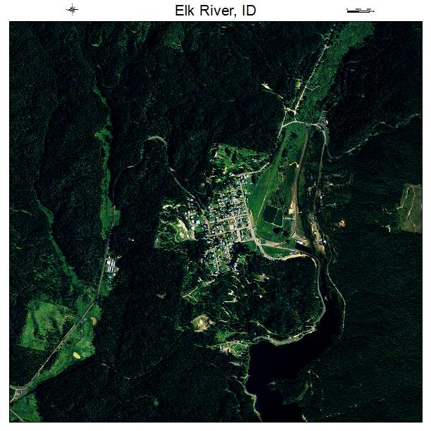 Elk River, ID air photo map