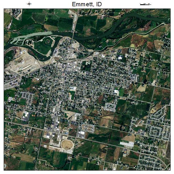 Emmett, ID air photo map