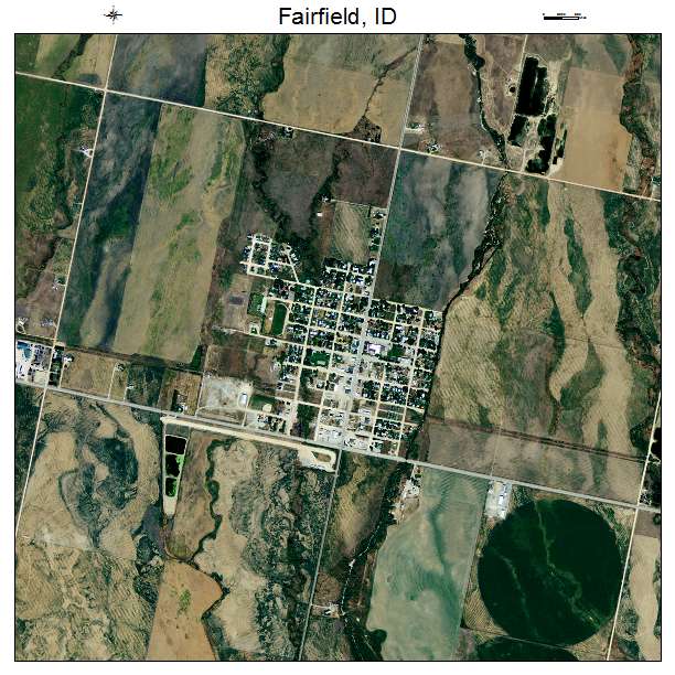 Fairfield, ID air photo map