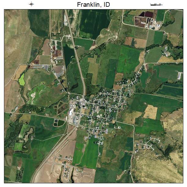 Franklin, ID air photo map
