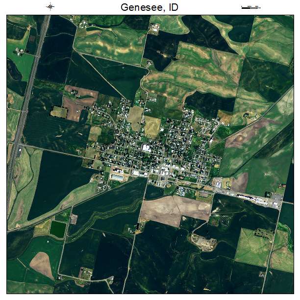 Genesee, ID air photo map