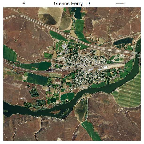 Glenns Ferry, ID air photo map