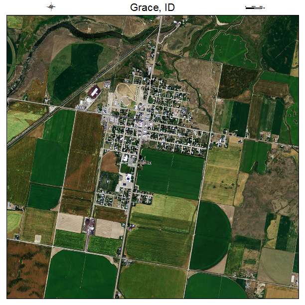 Grace, ID air photo map