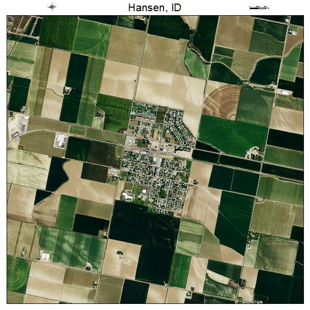 Hansen, ID air photo map