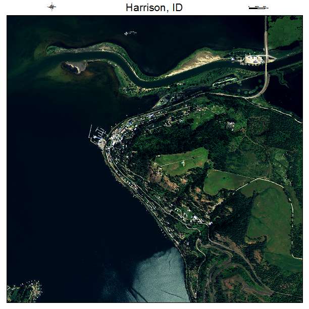 Harrison, ID air photo map