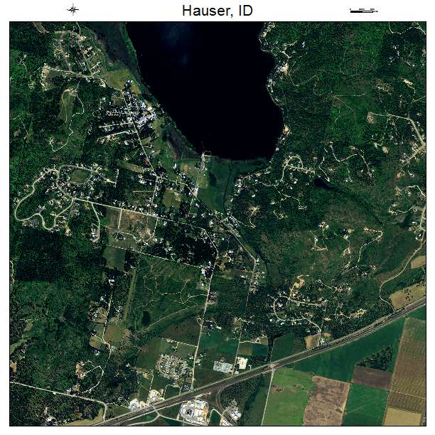 Hauser, ID air photo map