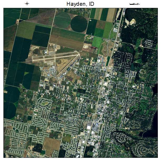 Hayden, ID air photo map