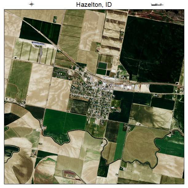 Hazelton, ID air photo map