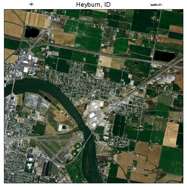 Heyburn, ID air photo map