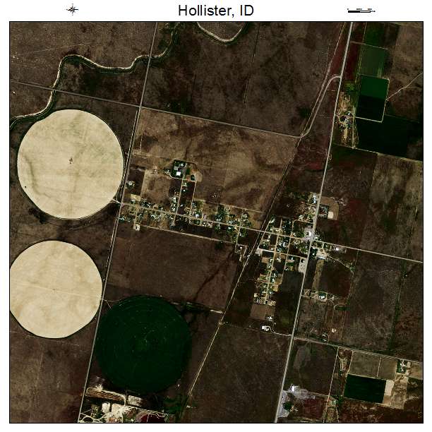 Hollister, ID air photo map