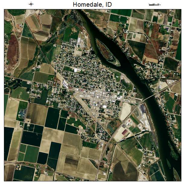 Homedale, ID air photo map
