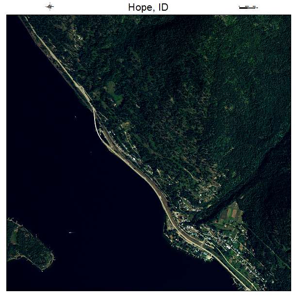 Hope, ID air photo map