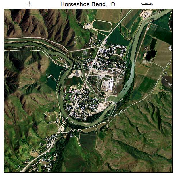 Horseshoe Bend, ID air photo map