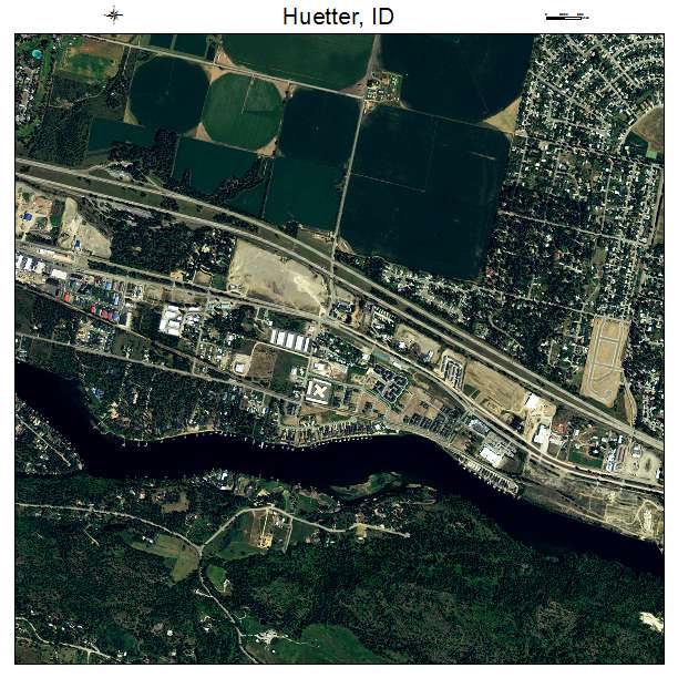 Huetter, ID air photo map