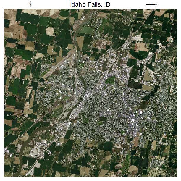 Idaho Falls, ID air photo map