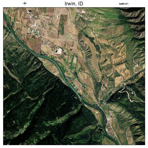 Irwin, ID air photo map