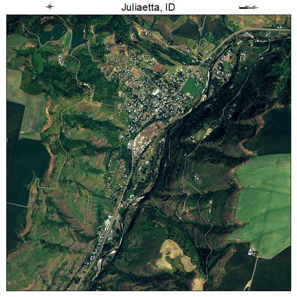 Juliaetta, ID air photo map