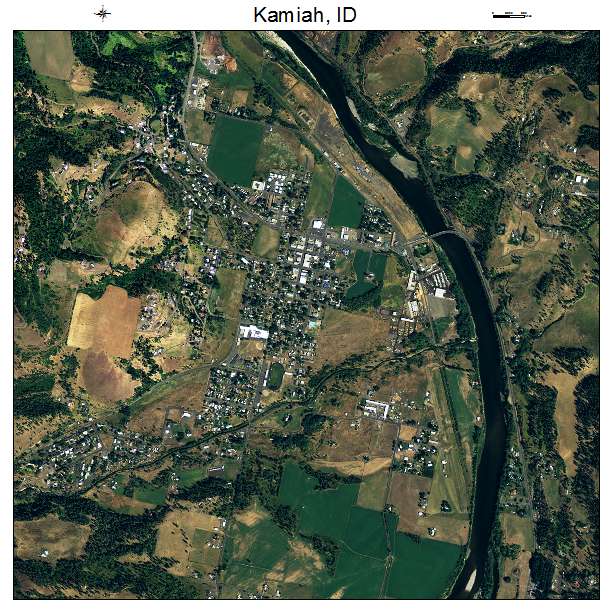 Kamiah, ID air photo map